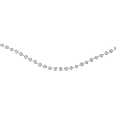 15' Shiny Clear Iridescent Beaded Christmas Garland